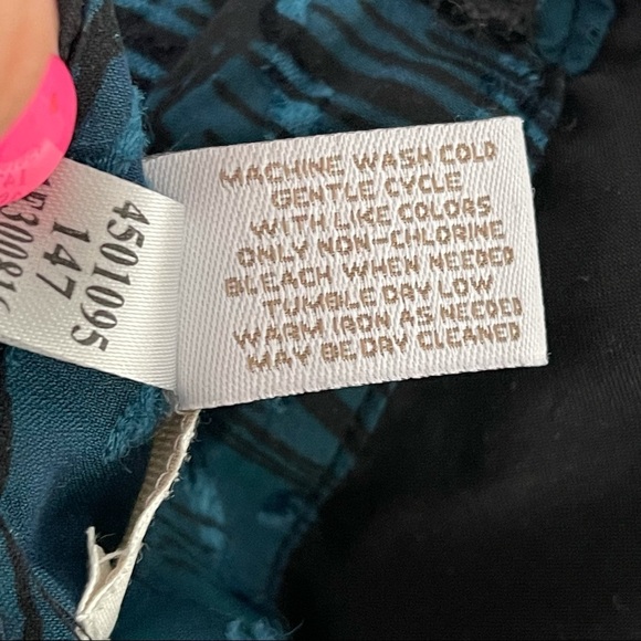 Chico’s Burnout Brynn maxi skirt blue black size 0 - Picture 7 of 11